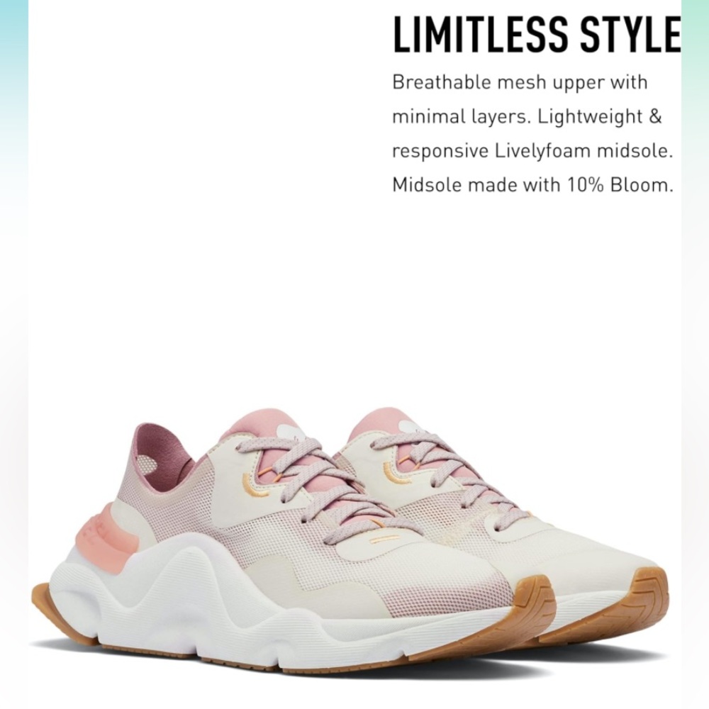 Sorel Kinetic Rnegd Float Chalk/Eraser Pink 10 New - Picture 5 of 6